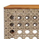 1 Tuinset Met Kussens Poly Rattan Beige