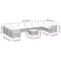 1 Tuinset Met Kussens Poly Rattan Beige