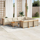 1 Tuinset Met Kussens Poly Rattan Beige