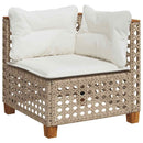 1 Tuinset Met Kussens Poly Rattan Beige