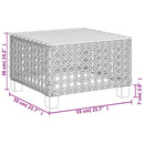 1 Tuinset Met Kussens Poly Rattan Beige