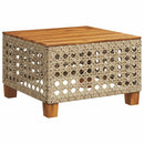 1 Tuinset Met Kussens Poly Rattan Beige