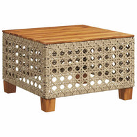 1 Tuinset Met Kussens Poly Rattan Beige