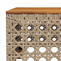 1 Tuinset Met Kussens Poly Rattan Beige