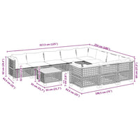 1 Tuinset Met Kussens Poly Rattan Beige