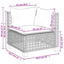 1 Tuinset Met Kussens Poly Rattan Beige