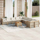 1 Tuinset Met Kussens Poly Rattan Beige
