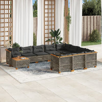 1 Tuinset Met Kussens Poly Rattan