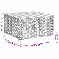 1 Tuinset Met Kussens Poly Rattan