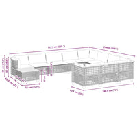 1 Tuinset Met Kussens Poly Rattan