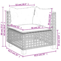 1 Tuinset Met Kussens Poly Rattan