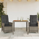 5-Delige Tuinset Met Kussens Poly Rattan Grijs
