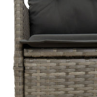 5-Delige Tuinset Met Kussens Poly Rattan Grijs