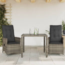 5-Delige Tuinset Met Kussens Poly Rattan Grijs
