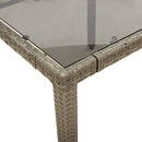 5-Delige Tuinset Met Kussens Poly Rattan Grijs