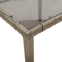 5-Delige Tuinset Met Kussens Poly Rattan Grijs