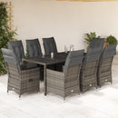5-Delige Tuinset Met Kussens Poly Rattan Grijs