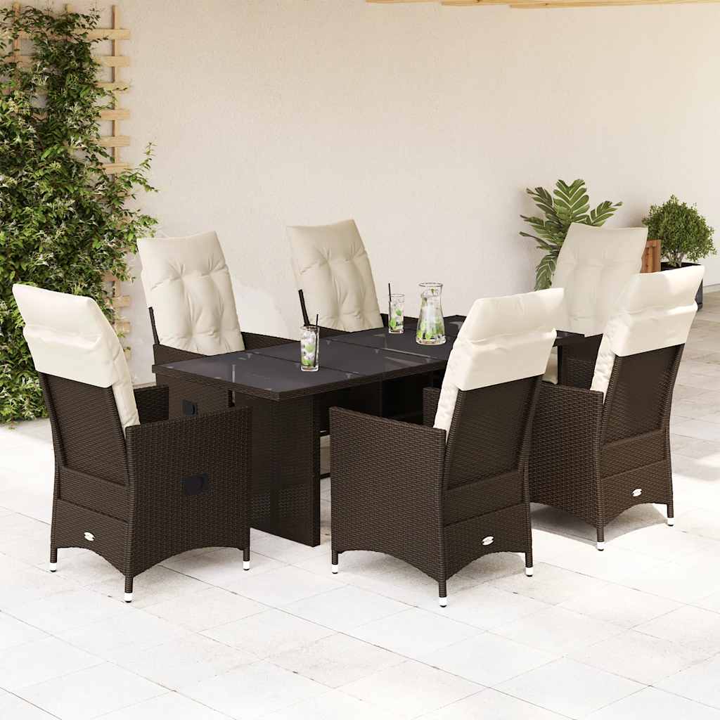 Tuinset Met Kussens Poly Rattan Bruin