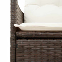 Tuinset Met Kussens Poly Rattan Bruin