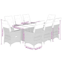 Tuinset Met Kussens Poly Rattan Bruin