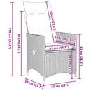 Tuinset Met Kussens Poly Rattan Bruin