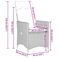 Tuinset Met Kussens Poly Rattan Bruin