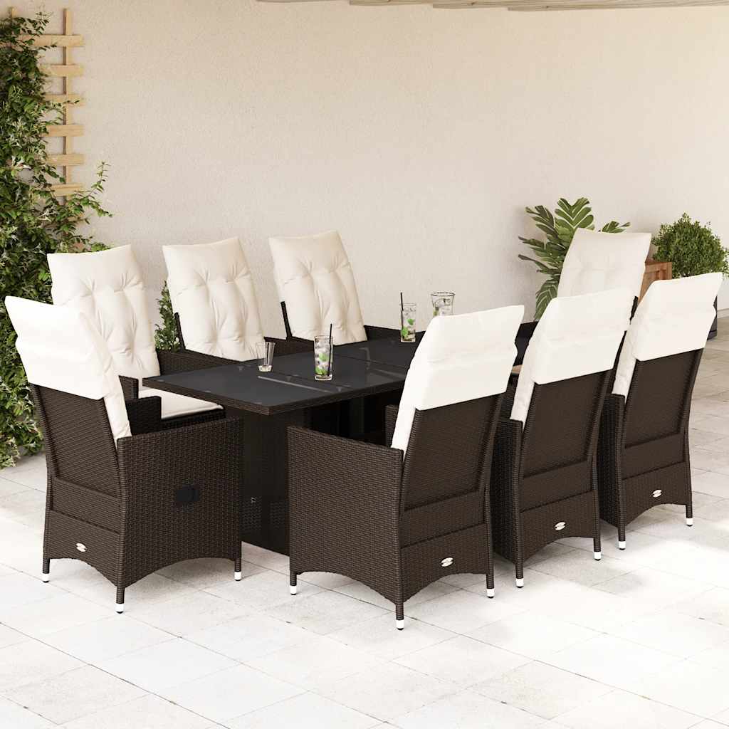 Tuinset Met Kussens Poly Rattan Bruin