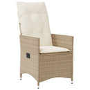 9-Delige Tuinset Met Kussens Poly Rattan Beige