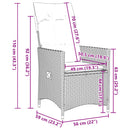 9-Delige Tuinset Met Kussens Poly Rattan Beige