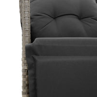 5-Delige Tuinset Met Kussens Poly Rattan Grijs