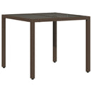 3-Delige Tuinset Met Kussens Poly Rattan En Glas