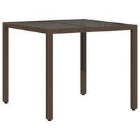 3-Delige Tuinset Met Kussens Poly Rattan En Glas
