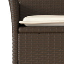 3-Delige Tuinset Met Kussens Poly Rattan En Glas