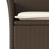 3-Delige Tuinset Met Kussens Poly Rattan En Glas