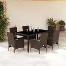 3-Delige Tuinset Met Kussens Poly Rattan En Glas