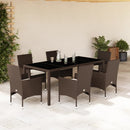 3-Delige Tuinset Met Kussens Poly Rattan En Glas