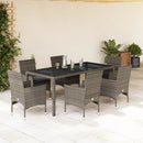 3-Delige Tuinset Met Kussens Poly Rattan En Glas