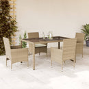 3-Delige Tuinset Met Kussens Poly Rattan En Glas