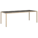 9-Delige Tuinset Met Kussens Poly Rattan En Glas