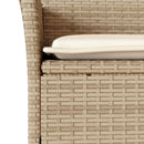 9-Delige Tuinset Met Kussens Poly Rattan En Glas