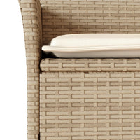 9-Delige Tuinset Met Kussens Poly Rattan En Glas