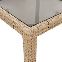 9-Delige Tuinset Met Kussens Poly Rattan En Glas