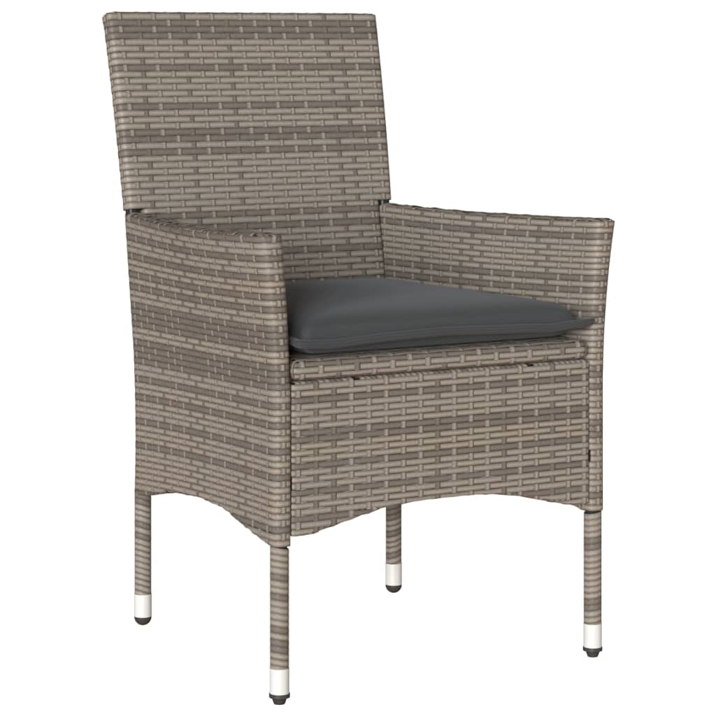 5-Delige Tuinset Met Kussens Poly Rattan En Glas