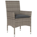 5-Delige Tuinset Met Kussens Poly Rattan En Glas