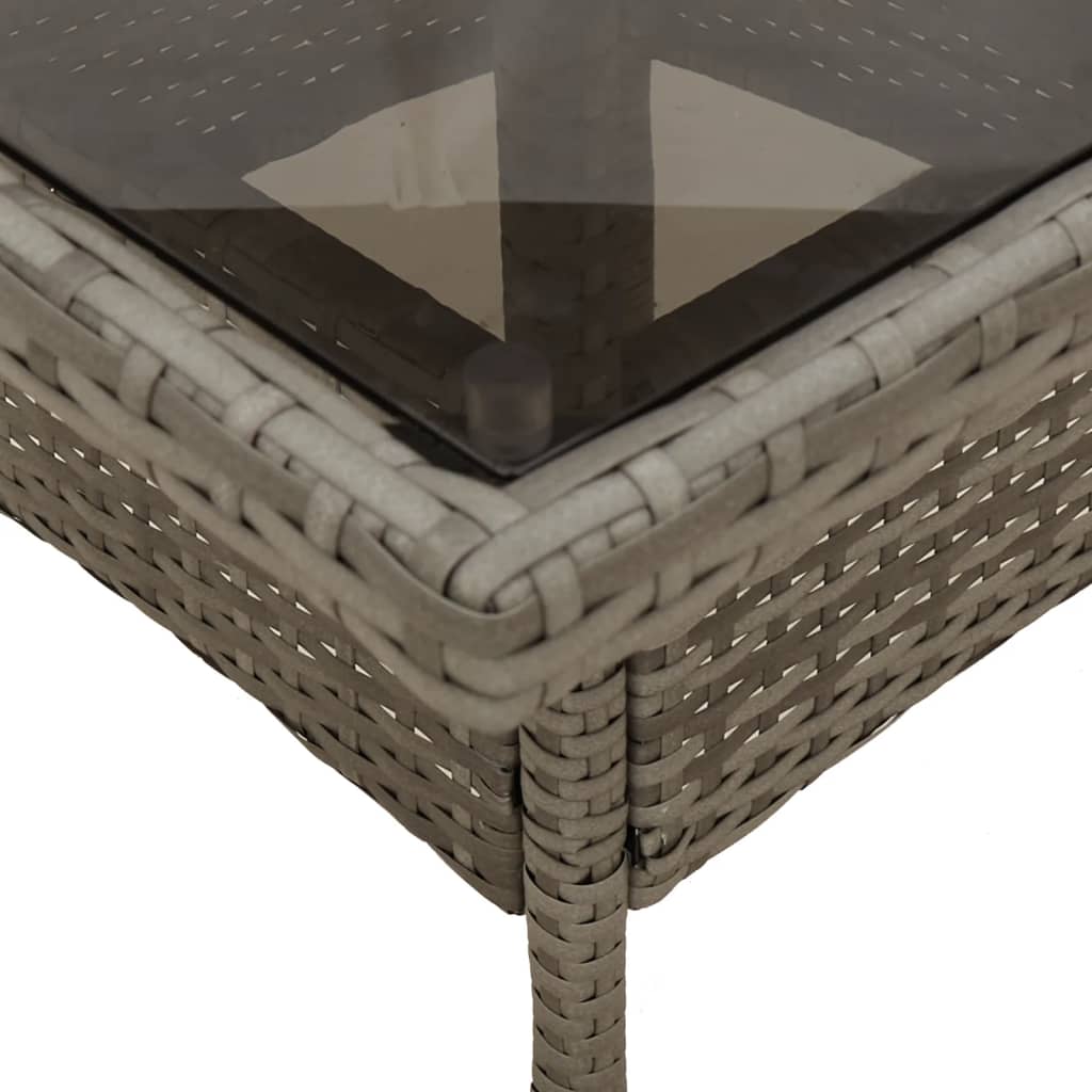 5-Delige Tuinset Met Kussens Poly Rattan En Glas