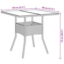 5-Delige Tuinset Met Kussens Poly Rattan En Glas