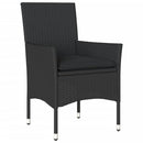 5-Delige Tuinset Met Kussens Poly Rattan En Glas