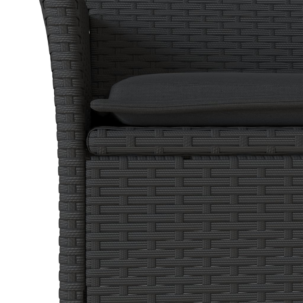5-Delige Tuinset Met Kussens Poly Rattan En Glas