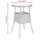 5-Delige Tuinset Met Kussens Poly Rattan En Glas
