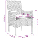 3-Delige Tuinset Met Kussens Poly Rattan En Acaciahout